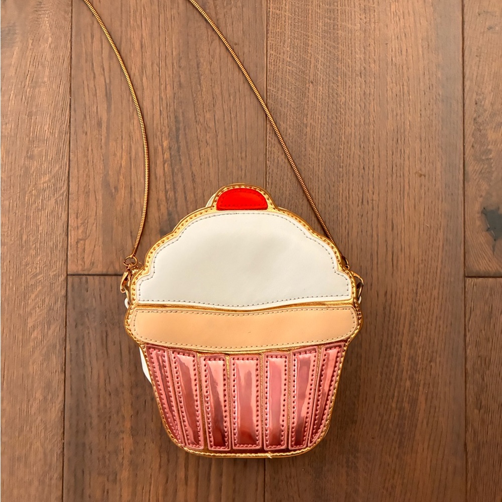 Ice Cream Cupcake Cherry Mini Bag - Dessert Candy Shoulder Crossbody Handbag